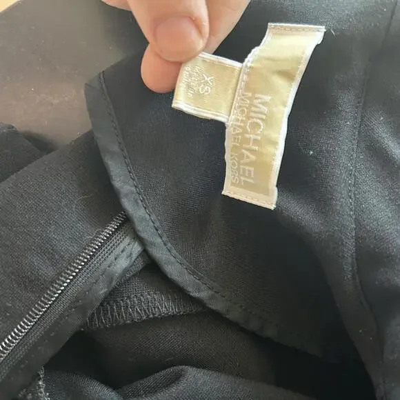 Michael Kors black‎ T-shirt mini dress with gold studded details. - Picture 4 of 4